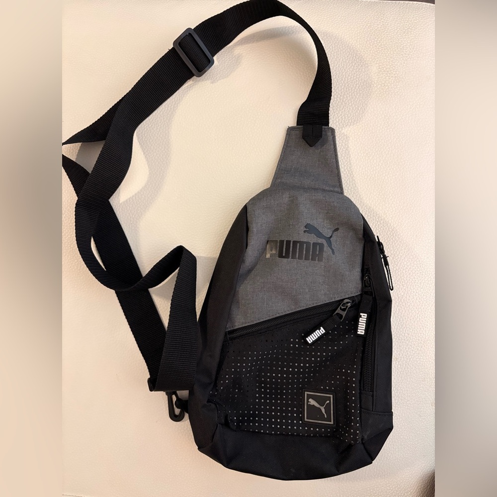 PUMA Black and Gray Men's Belt Bag